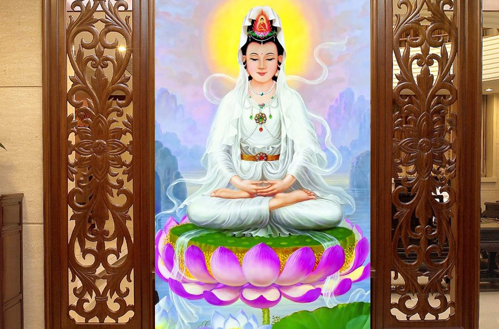Giải mã ba ý nghĩa ẩn sâu trong gạch tranh 3D Phật bà Quan thế âm